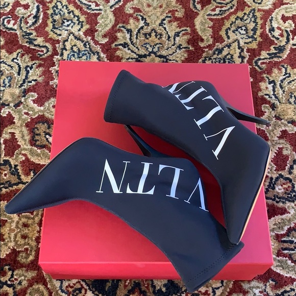 Valentino Neoprene Logo ‘VLTN' Printed Bootie - Picture 5 of 8